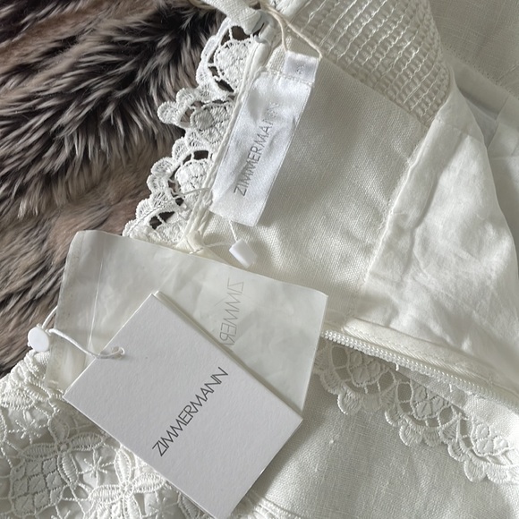 *SOLD* NWT Zimmerman Wayfarer Cotton and Lace Panelled Dress - Picture 4 of 6